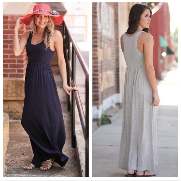 Spring Clearance!!! Navy Maxi Dress - Picture 3 of 3
